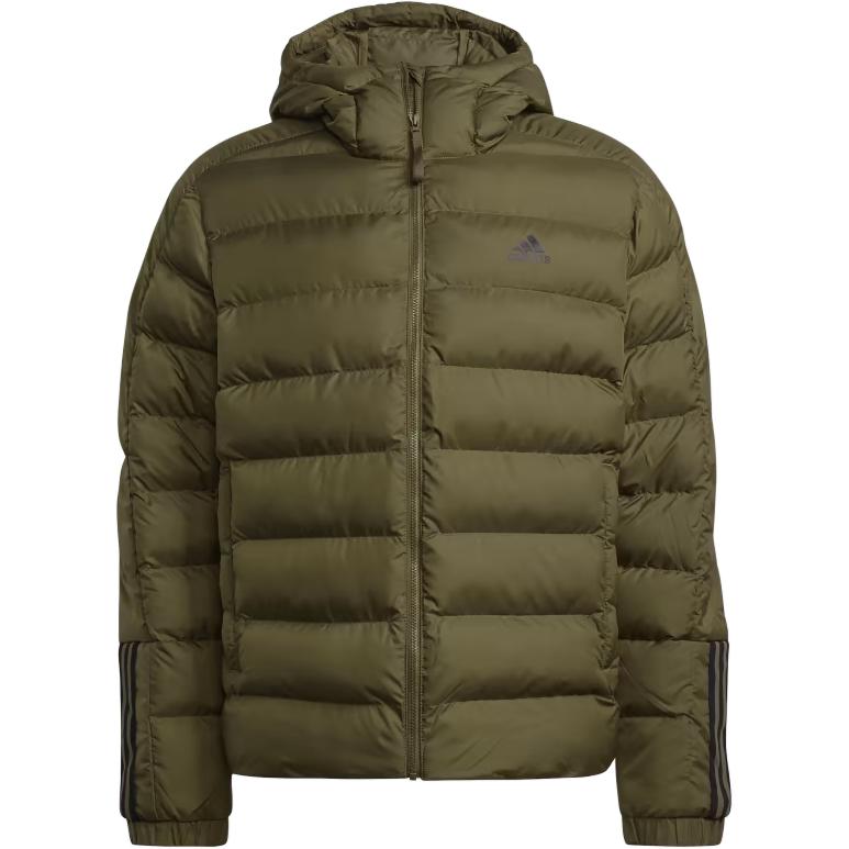 adidas ITAVIC 3-Stripes Midweight Hooded Jacket Olive Green GT1677