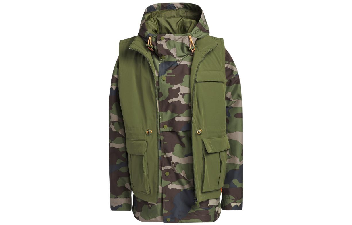 adidas IVY PARK Detachable Vest Camo Jacket Unisex - Army Green IB0217
