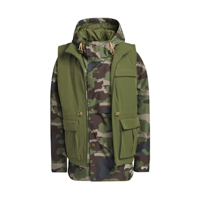 adidas IVY PARK Detachable Vest Camo Jacket Unisex - Army Green IB0217