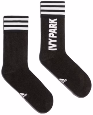 adidas Ivy Park Logo Socks (3 Pair) White/Black/Black Lookbook adidas Ivy Park Logo Socks (3 Pair) White/Black/Black