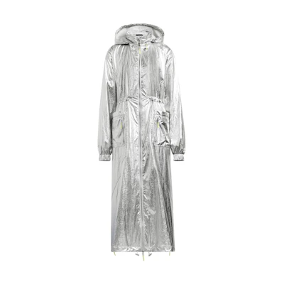 adidas Ivy Park Met Anorak Silver Unisex Full-Zip Drawstring Jacket HY8613
