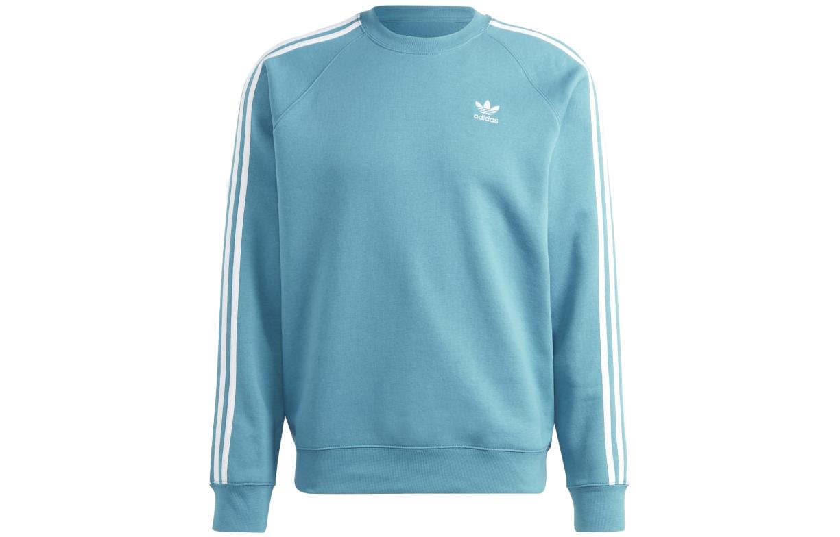adidas Japan Blue Crewneck Sweatshirt with Tricolor Logo and 3-Stripes II5762-JAPAN