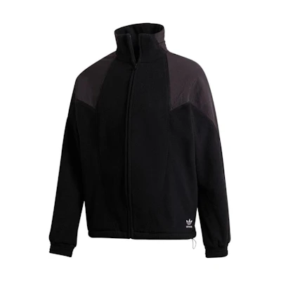 adidas Japan Colorblock Fleece Logo Jacket Black Long Sleeve GE0838-JAPAN
