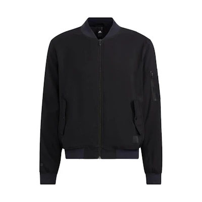 adidas Japan Edition Black Zip-Up Baseball Collar Jacket Mens HS3406-JAPAN