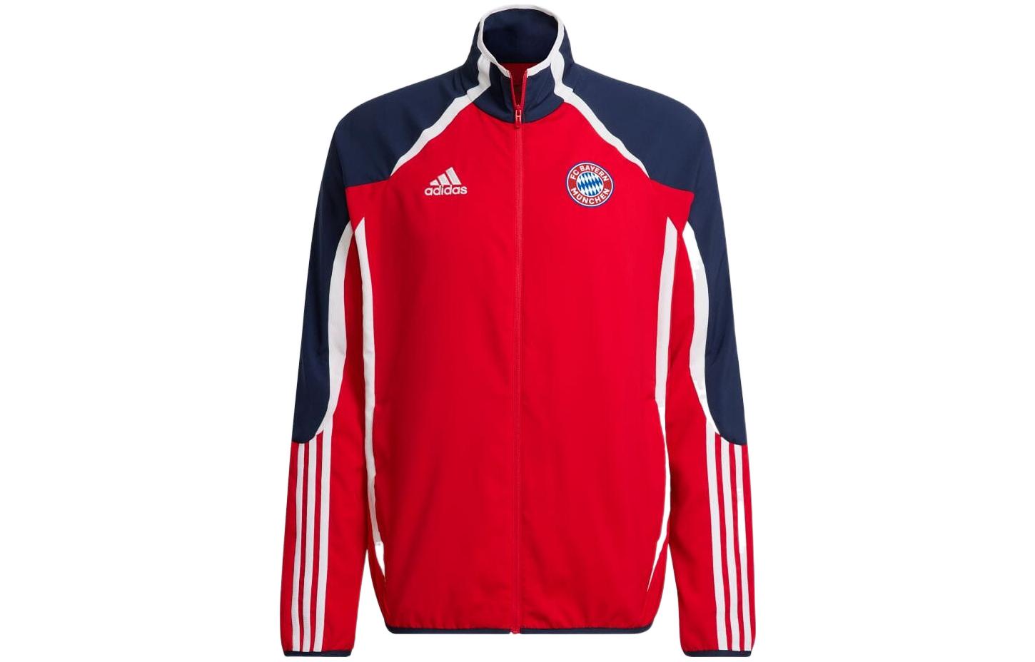 adidas Japan Edition Red Colorblock 3-Stripes Logo Track Jacket Men H67173