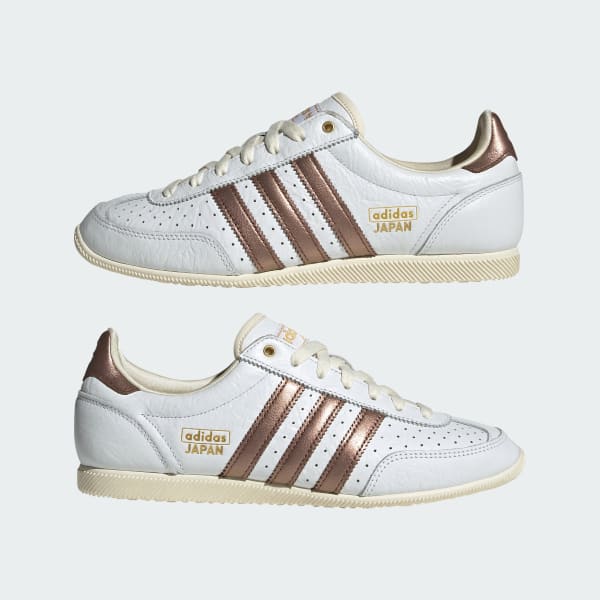 Sizing (W) Adidas Jepang Eksklusif Sneakers Putih/Akik Coklat/Putih Krim JQ9025