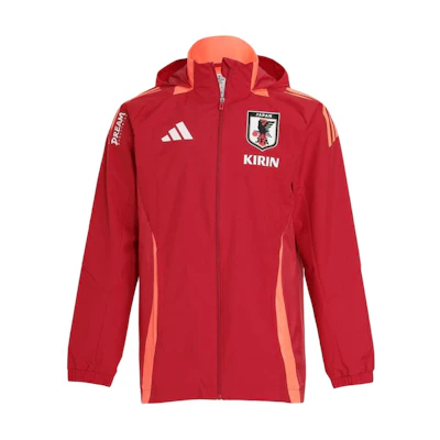 adidas Japan Olympic Soccer Long Sleeve All-Weather Jacket Red IU9392