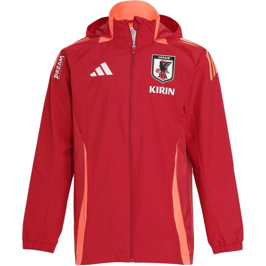 adidas Japan Olympic Soccer Long Sleeve All-Weather Jacket Red IU9392 圖 2