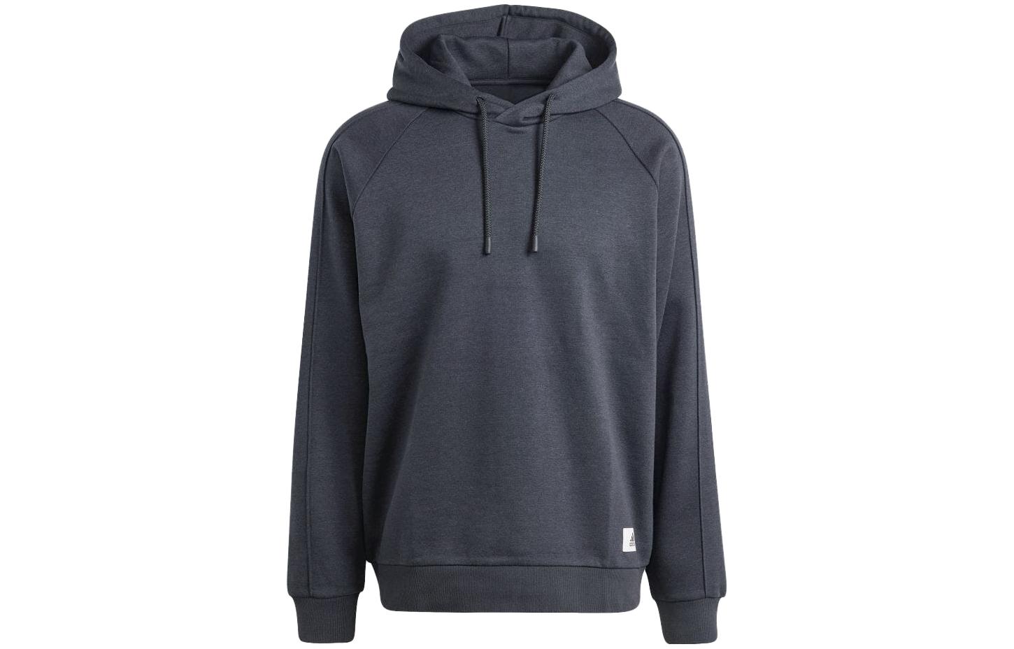 adidas Japan Solid Color Pullover Hoodie Black/Grey Long Sleeve IS7487-JAPAN