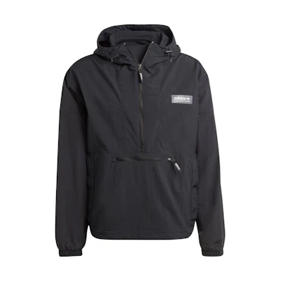 adidas Japanese Edition Black Letter Print Zip-Up Hoodie Jacket Men IC5641-JAPAN
