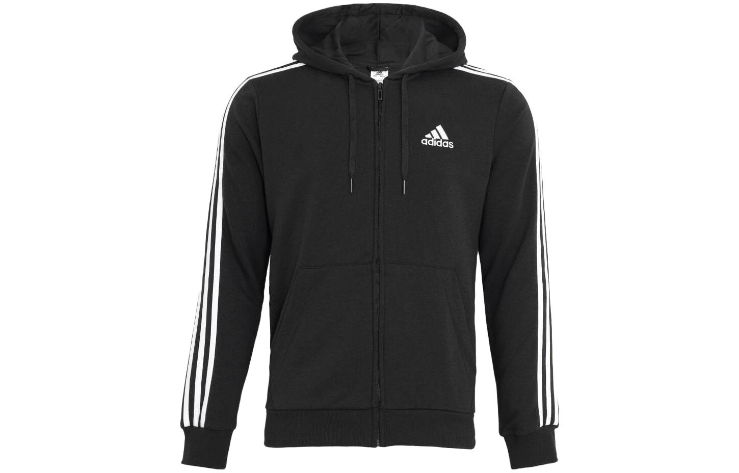 adidas Japanese Striped Letter Logo Zip-Up Hoodie Jacket Black () GK9032-JAPAN