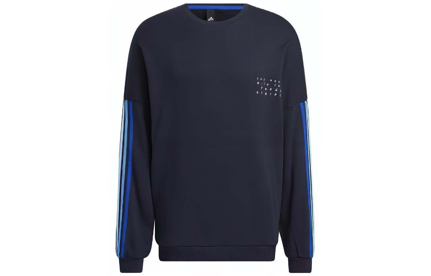adidas Japanese Striped Logo Crewneck Sweatshirt Blue - Edition HM2680-JAPAN