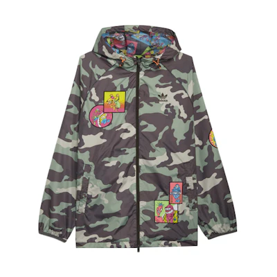 adidas Jeremy Scott Camo Hoodie Jacket Green Casualwear H53375