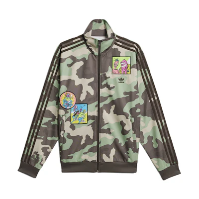 adidas Jeremy Scott Camo Track Jacket Retro Collab with 3-Stripes Design H53369