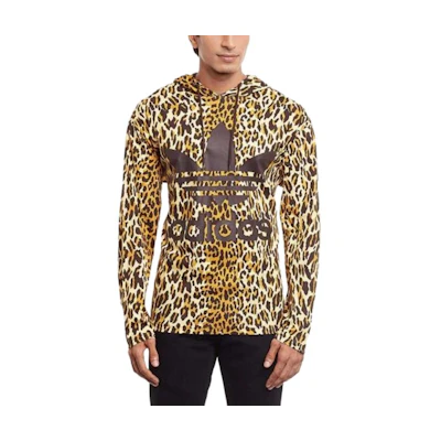 adidas Jeremy Scott Leopard Print Hoodie Yellow () AC1885