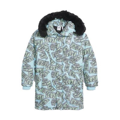 adidas Jeremy Scott Money Print Hooded Down Jacket Multicolor Unisex IA0100