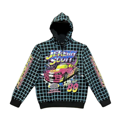 adidas Jeremy Scott Rally Checkered Logo Print Sweatshirt Black HG6511