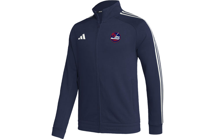 adidas Jets Navy Track Jacket Retro Hockey Style Letter Print Sportswear IB0586