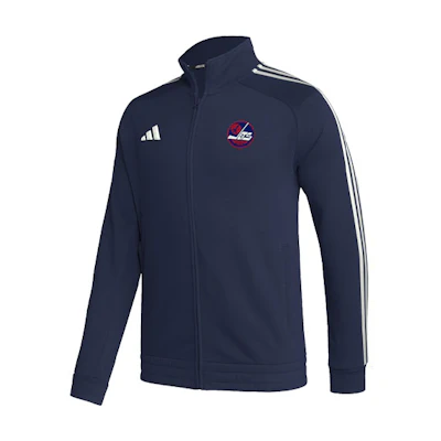 adidas Jets Navy Track Jacket Retro Hockey Style Letter Print Sportswear IB0586