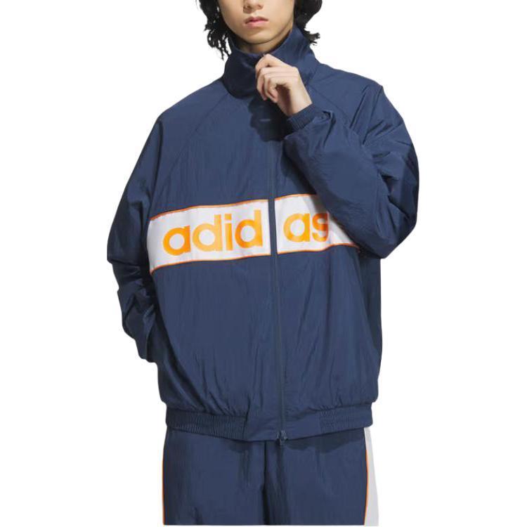 adidas JP ABC Mart New York Navy Windbreaker Logo Loose Fit Jacket IZ4930