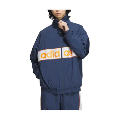 adidas JP ABC Mart New York Navy Windbreaker Logo Loose Fit Jacket IZ4930