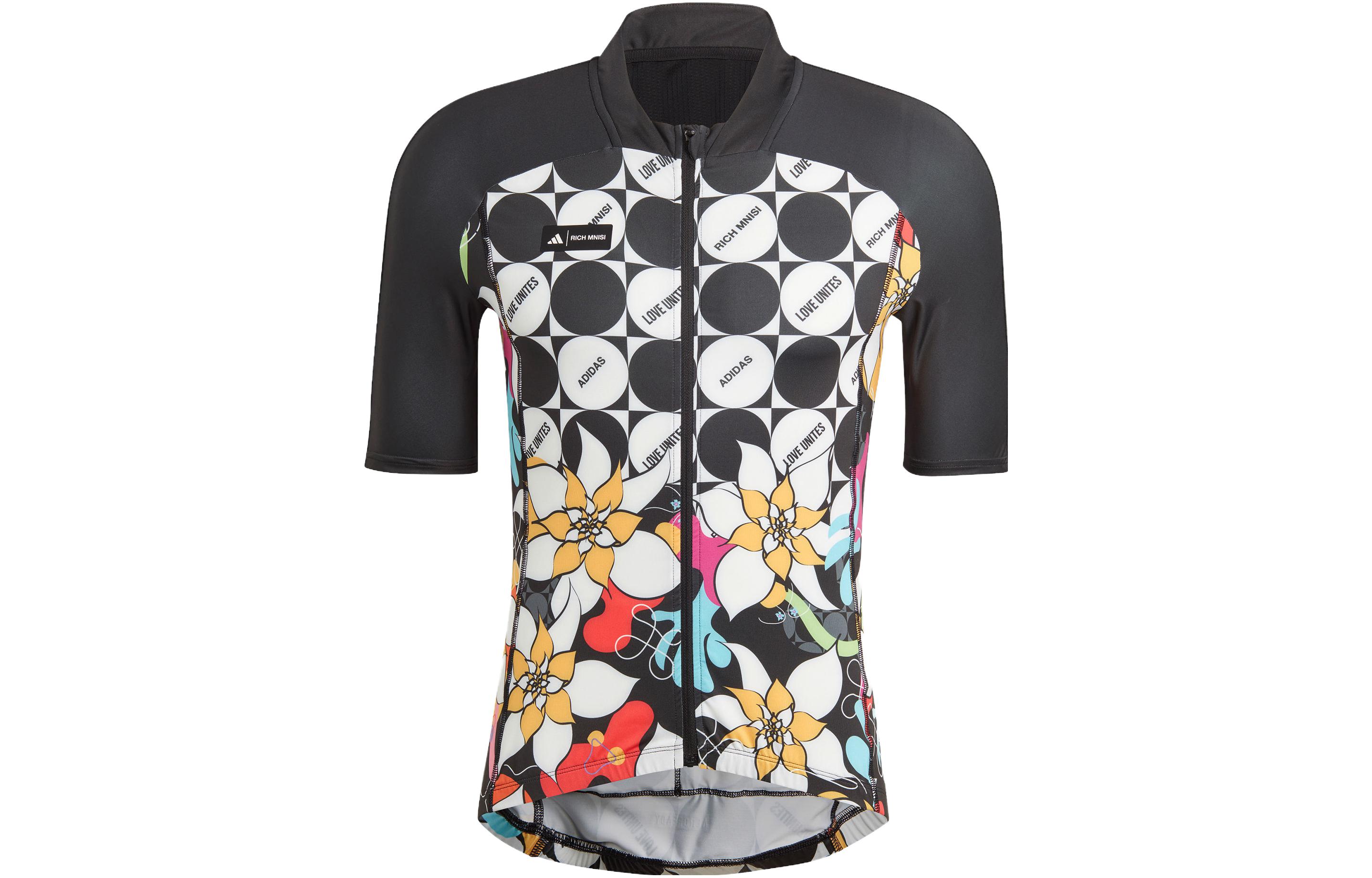 adidas Jry Pride RM Floral Cycling Jacket Black Short Sleeve IA2166