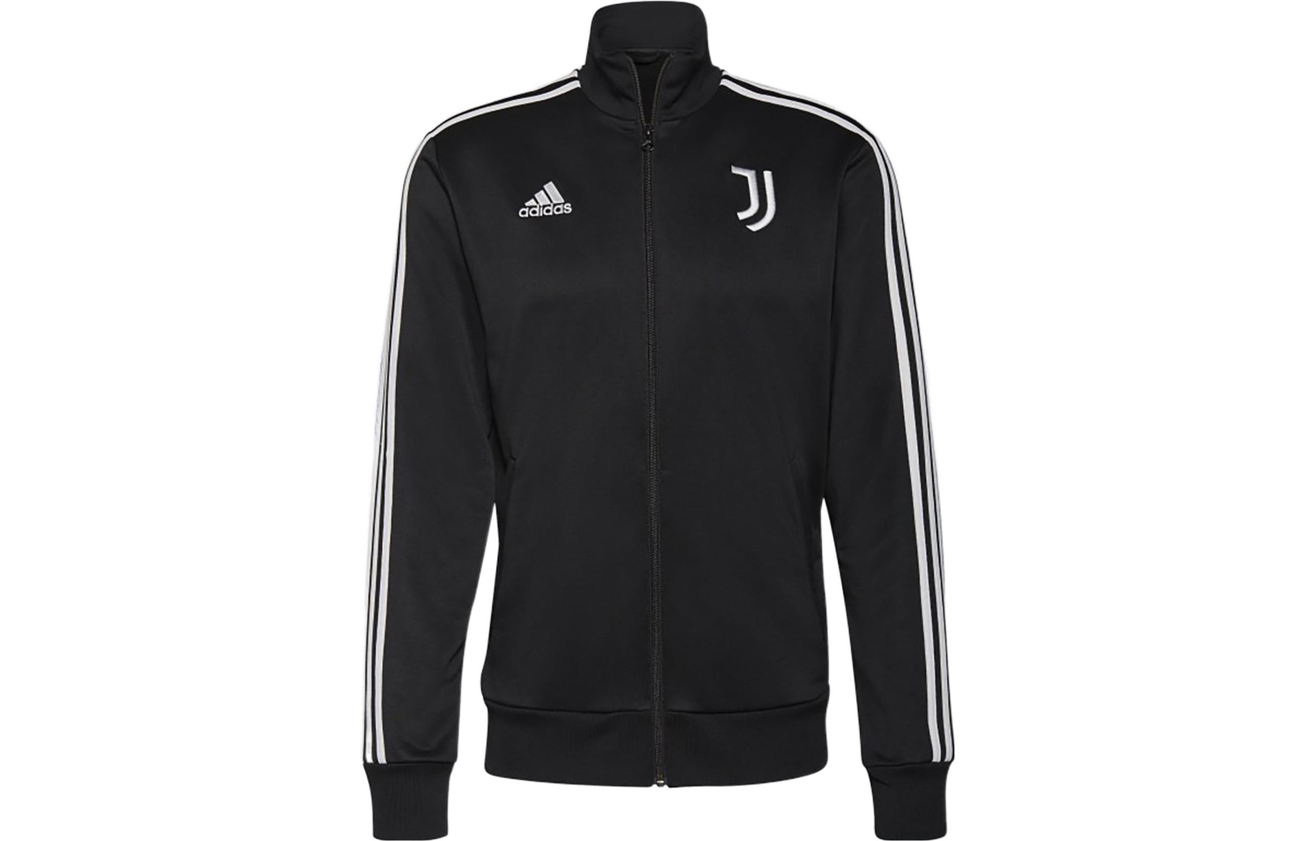 adidas Juve 3-Stripes Track Top Colorblock Soccer Jacket Black GR2929