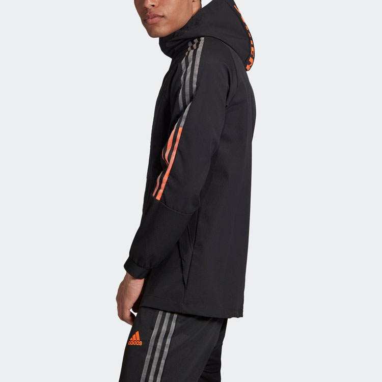 Details for adidas JUVE Travel Jacket Juventus Football Hoodie Black  FR4202