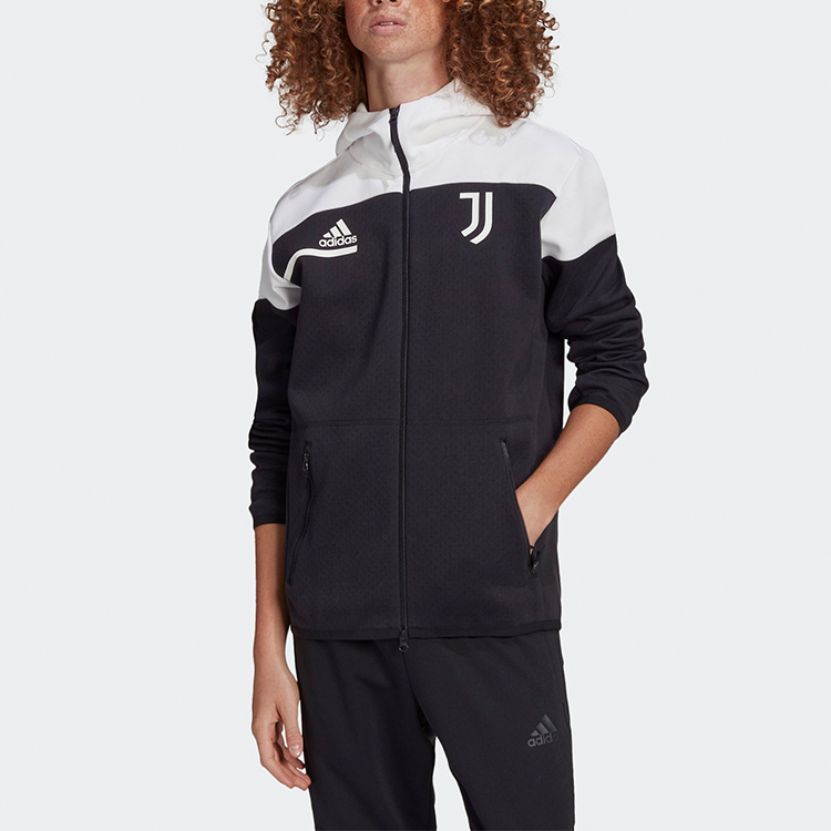 adidas Juventus 20/21 Season Black Football Jacket GN5452 圖 4