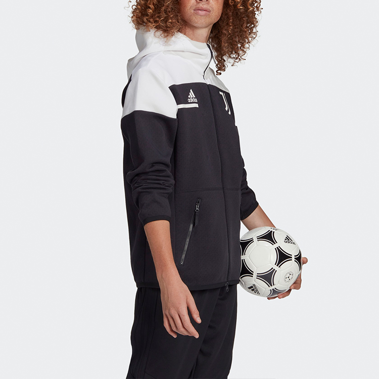 adidas Juventus 20/21 Season Black Football Jacket GN5452 圖 5