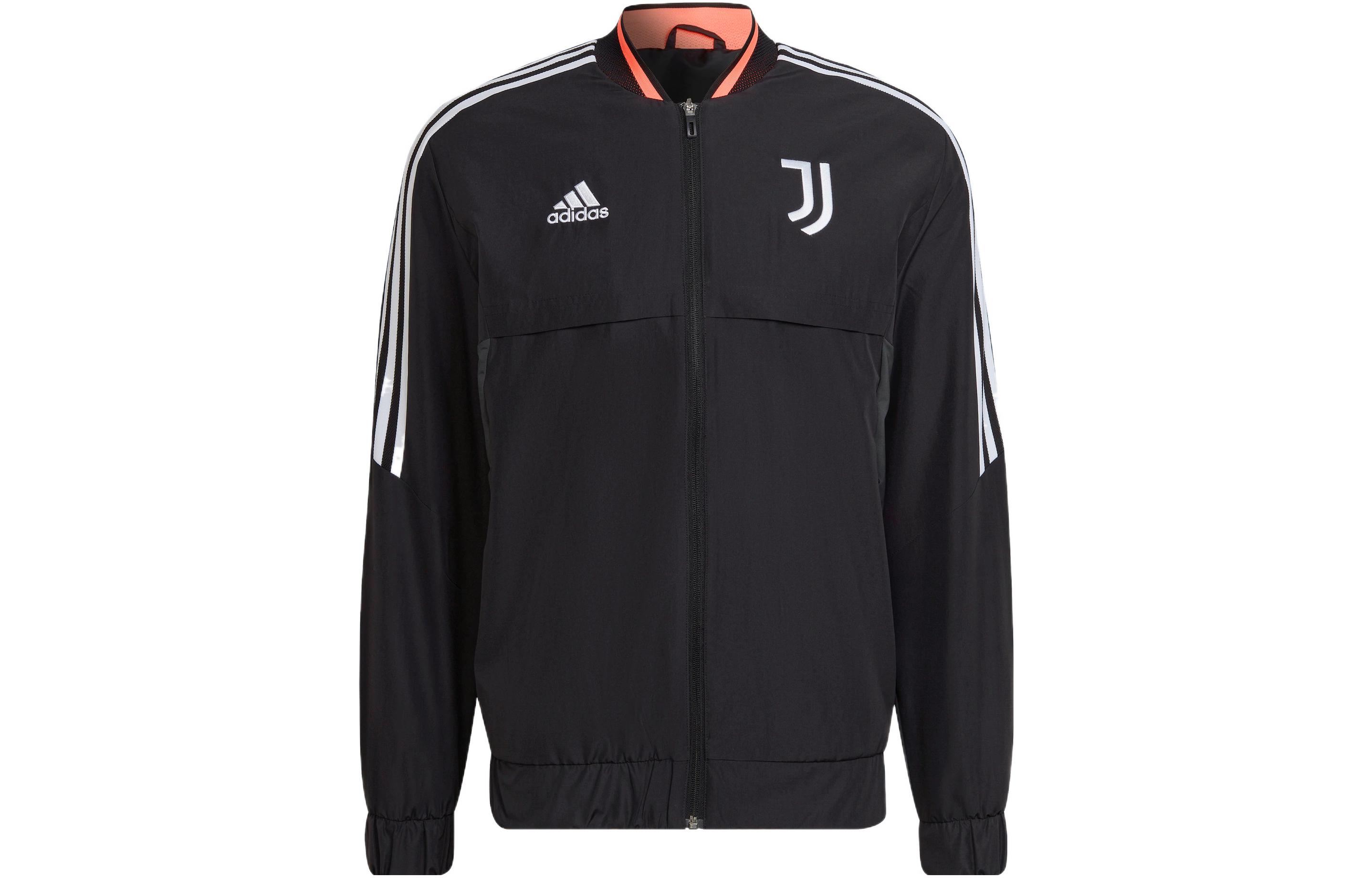 adidas Juventus 22/23 Striped Logo Track Jacket Black H67135