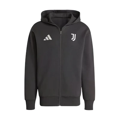 adidas Juventus Anthem Black Hooded Zip-Up Jacket IT3791