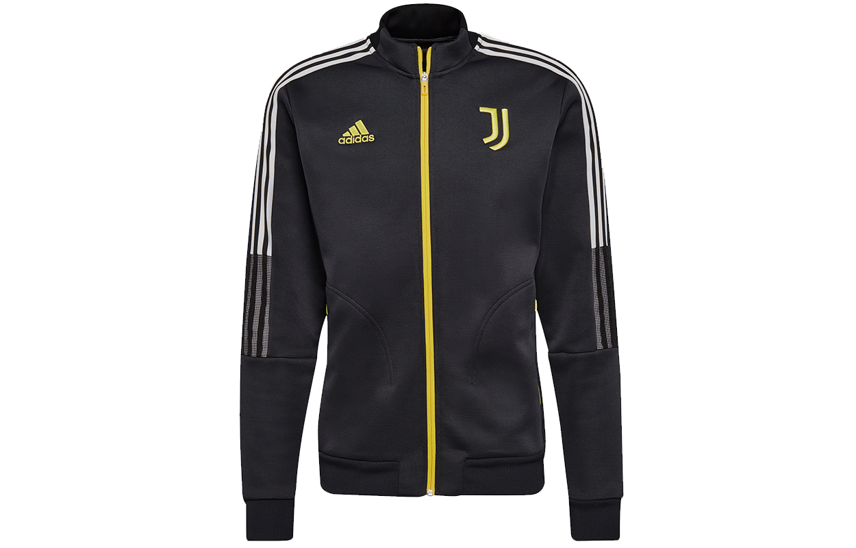 adidas Juventus Anthem Jacket Black - Soccer Logo Track Jacket GR2916