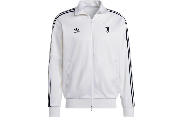 adidas Juventus Beckenbauer Track Jacket White Tri-Stripe Long Sleeve Top IL1042