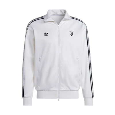 adidas Juventus Beckenbauer Track Jacket White Tri-Stripe Long Sleeve Top IL1042