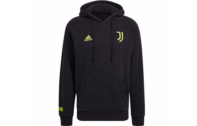 adidas Juventus Black Football Hoodie Pullover GR2911