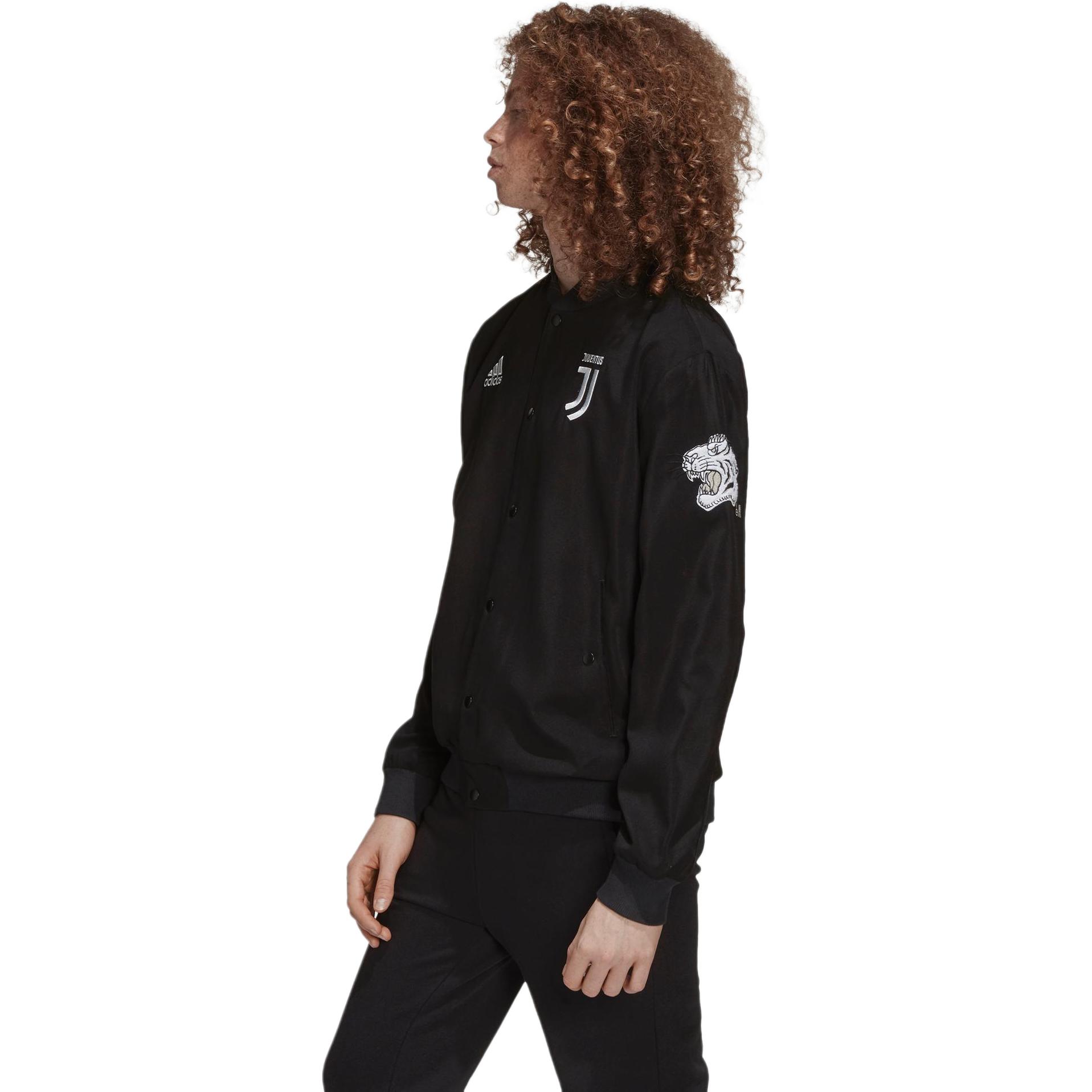 adidas Juventus CNY White Tiger Embroidered Flight Jacket Black () FQ6606