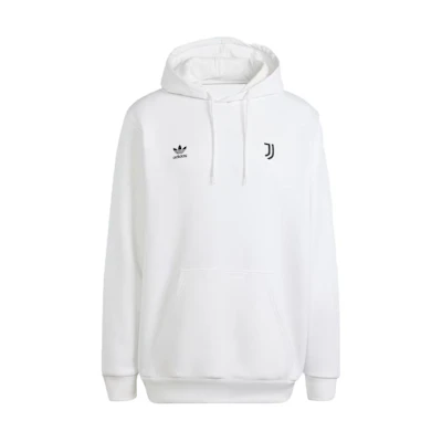 adidas Juventus Essentials Trefoil White Hoodie Pullover Sweatshirt IL1041