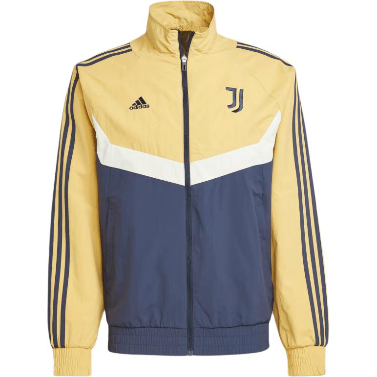 adidas Juventus FW24 Oatmeal Logo Track Jacket - Stylish Long-Sleeve Zip-Up IT3857
