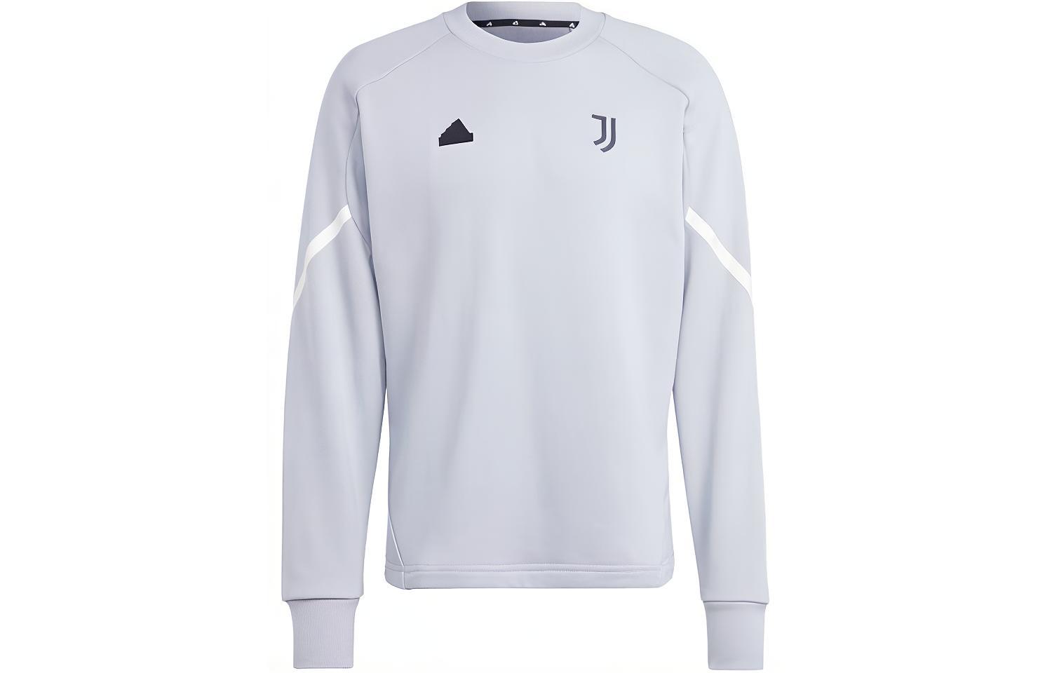 adidas Juventus Gameday Crew Sweatshirt Silver Halo Colorblock Logo HZ4979