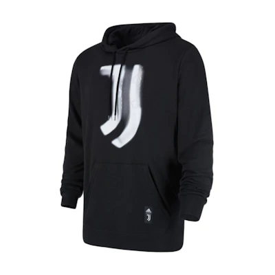 adidas Juventus Graphic Print Pullover Hoodie Men’s Black GR2919
