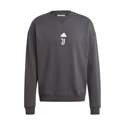 adidas Juventus Lifestyler Grey Crewneck Logo Sweatshirt HZ4976