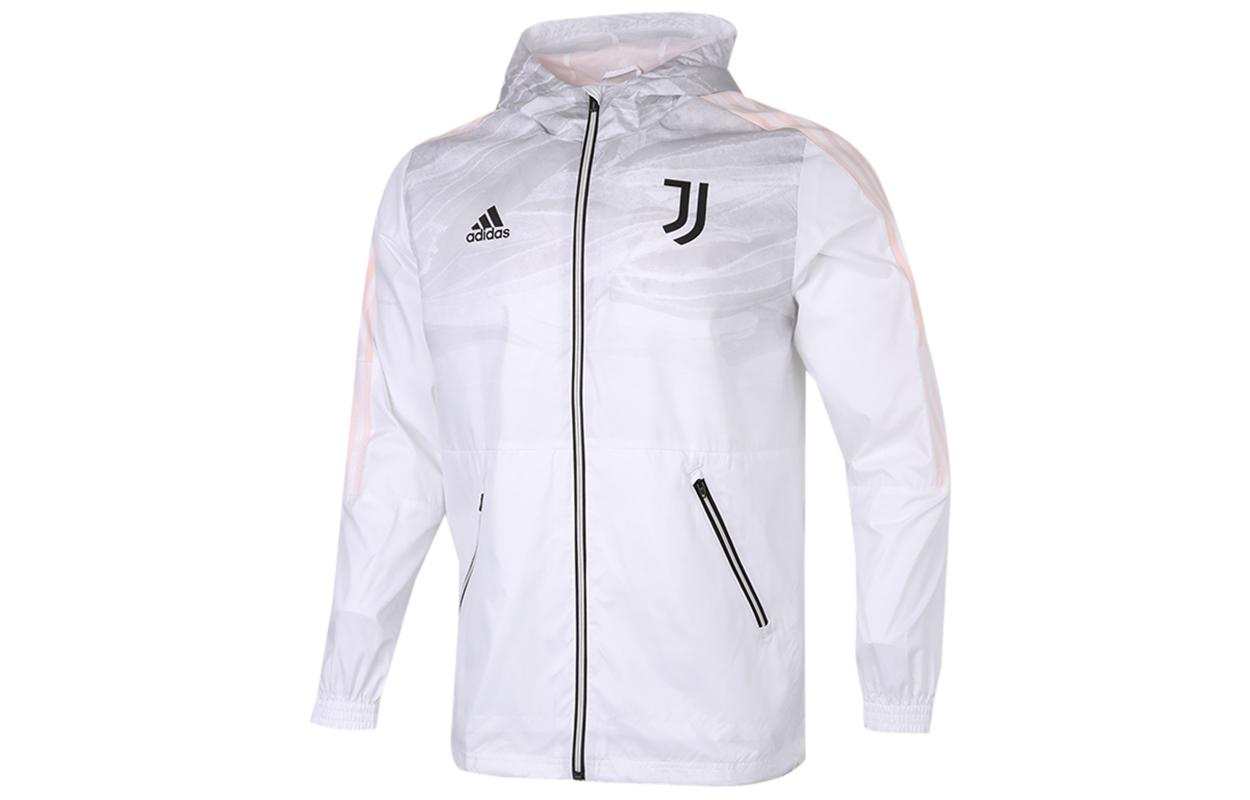 adidas Juventus Soccer Hoodie Jacket White GQ2537