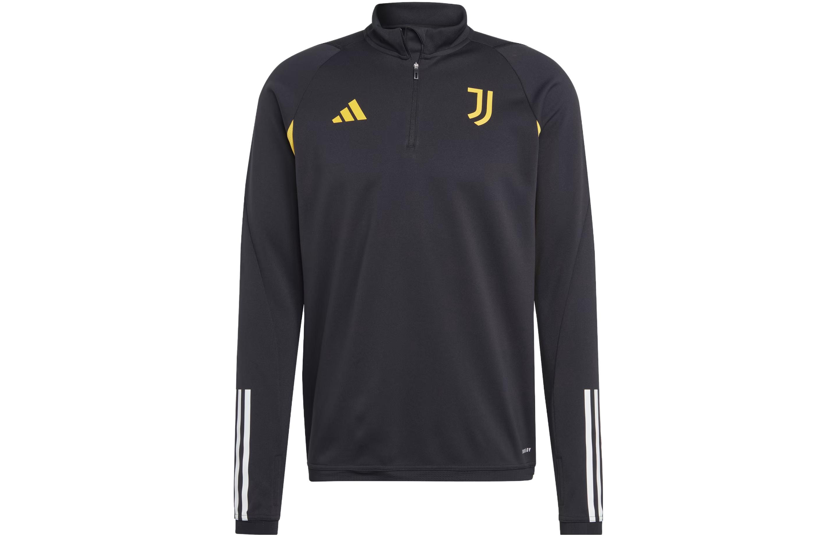 adidas Juventus Tiro 23 Training Top Black Long-Sleeve Football Shirt. HZ5052