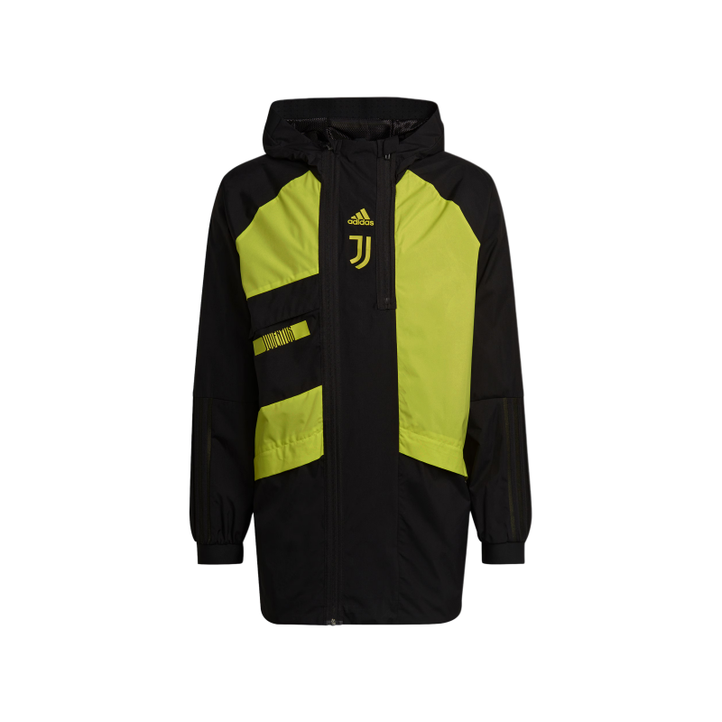 adidas Juventus Travel Drill Jacket Black/Acid Green GR2910