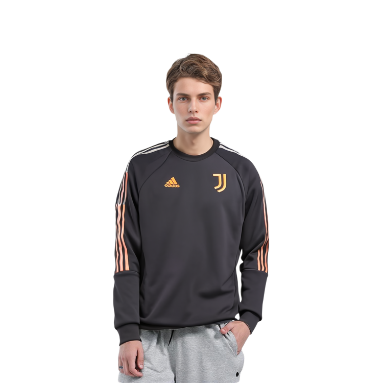 adidas Juventus Travel Sweat Pullover Hoodie Black Football Apparel FR4208 圖 7