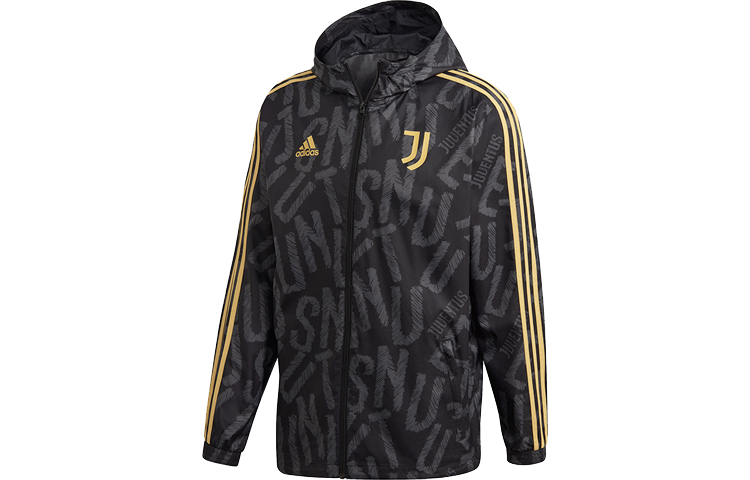 adidas Juventus Windbreaker Soccer Jacket Black FR4220
