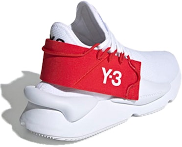 adidas Y-3 Kaiwa Knit 低幫運動鞋 男女同款 白紅色 Shop adidas Y-3 Kaiwa Knit 低幫運動鞋 男女同款 白紅色