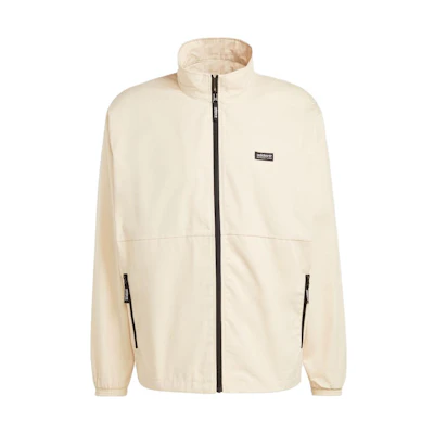 adidas Khaki Solid Logo Stand Collar Long Sleeve Jacket HR3505-JAPAN