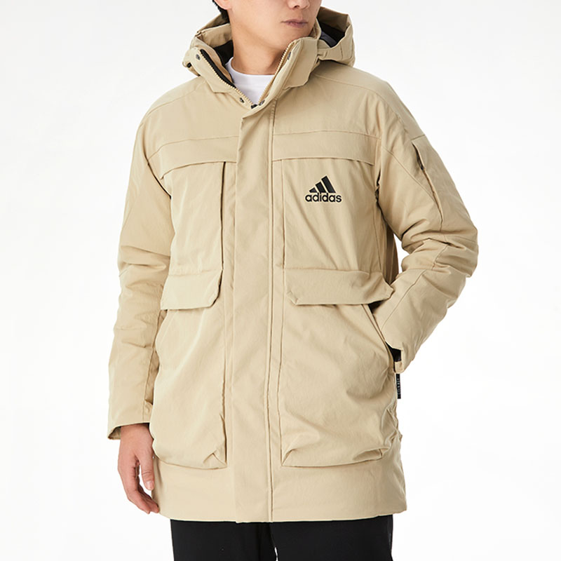 Details for adidas Khaki Winter Big Pocket Utility Down Jacket Coat GN9837